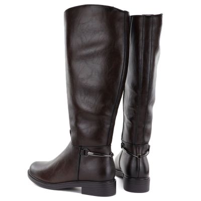 5. Women's leather ankle boots, chocolate Potocki JE19500