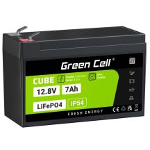 GREEN CELL LIFEPO4 CUBE BATTERY 7AH 12V/12.8V 89.6WH LFPGC12V7AH