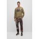 4. Hugo Boss men's cotton jersey sweatshirt with print, green (50488906-345)