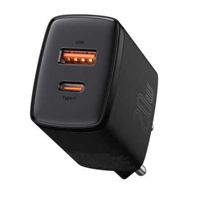BASEUS USB WALL CHARGER, USB-C (BLACK)