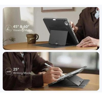 4. ESR Flip Hybrid Case for iPad Pro 13” 7 / 8 / 2024-2025 - Black