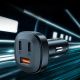 7. Acefast car charger 66W 2x USB Type C / USB, PPS, Power Delivery, Quick Charge 4.0, AFC, FCP, SCP black (B3 black)