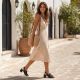 6. Women's black leather high-heeled sandals Vinceza 26-66920