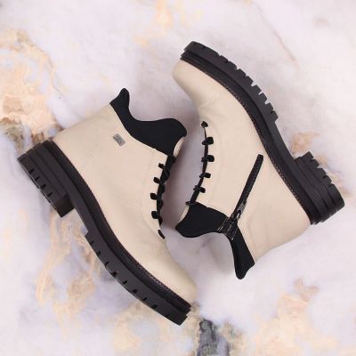 39. Waterproof, Comfortable Beige Women’s Insulated Ankle Boots Rieker Y3163-60