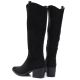 5. Black suede cowboy boots with a block heel M.Daszyński SA261-6
