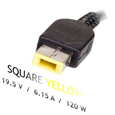 3. Akyga AK-ND-52 AC Adapter for IBM, Lenovo Notebook (19.5V; 6.15A; 120W; Slim Tip, Square yellow )