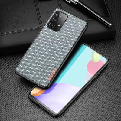 2. Dux Ducis Fino case covered with nylon material for Samsung Galaxy A72 4G gray