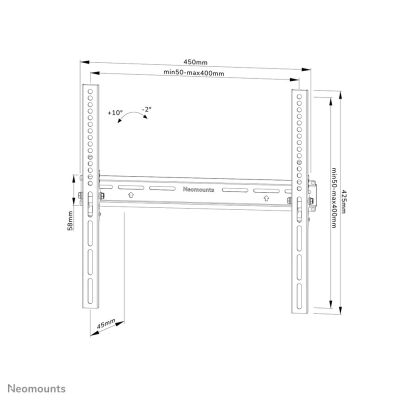 13. Neomounts WL35-350BL14 Monitor Holder/Stand 165.1 cm (65") Wall Black