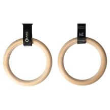 Wooden gymnastic rings with measuring tape HMS TX08