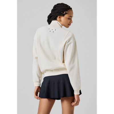 3. CASALL Comfy Full Zip Sweater white