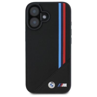 3. BMW M Meshed Tricolor Stripes MagSafe case for iPhone 16 - black