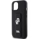 6. Karl Lagerfeld Gripstand Saffiano Karl&Choupette Pins case for iPhone 15 - black