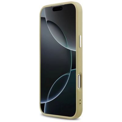 5. Guess Glitter Triangle Logo MagSafe Case for iPhone 17 Pro Max - Gold