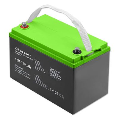 4. QOLTEC GEL BATTERY 12V | 100AH | GEL