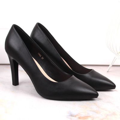 11. Sergio Leone W SK415A black high heel pumps