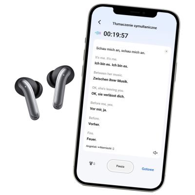 35. AUDIOCORE WIRELESS HEADPHONES, HYBRID ANC, ENC, 6 MICROPHONES, CHARGING CASE, TUYA AC591