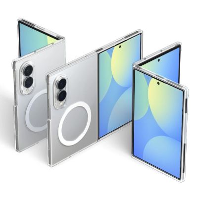 4. Spigen AirSkin MagFit MagSafe Case for Samsung Galaxy Z Fold 8 - Clear and White