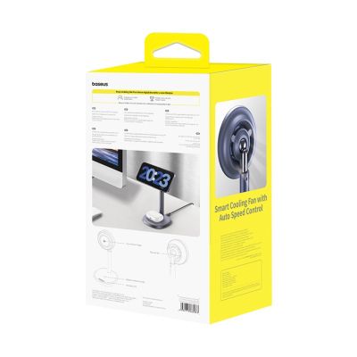 12. Baseus Orbit 2 Pro MagSafe Qi2 20W 2 in 1 Inductive Charger with Cooling - Gray