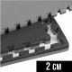 14. Exercise Mat with Safety Certificate - Puzzle 1x1m - Black - Gray 2 cm
