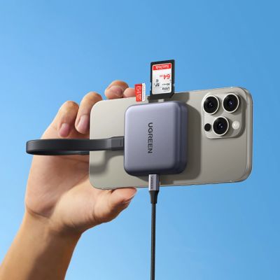 3. Ugreen Magnetic Memory Card Reader + 100W PD 3in1 Charger - Gray