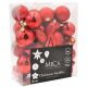16. DECORATIVE PLASTIC BAUBLE SAFE 40 PCS RED MICA
