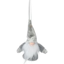 DECORATIVE PENDANT SANTA CLAUS WITH HANDLES 11CM GRAY