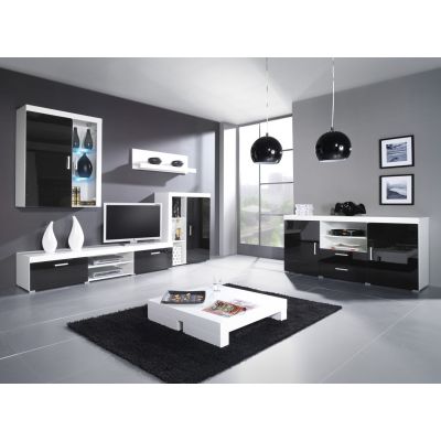 3. SAMBA hanging display cabinet (Unit 4) white/black gloss