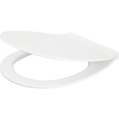Slim, soft-close toilet seat