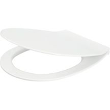 Slim, soft-close toilet seat