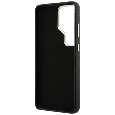 7. Guess Grained Big 4G Metal Logo case for Samsung Galaxy S26 Ultra - black