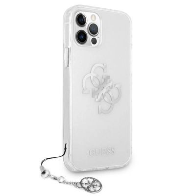 4. Guess GUHCP12LKS4GSI iPhone 12 Pro Max 6.7" Transparent hardcase 4G Silver Charms Collection