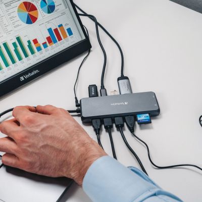 14. Verbatim CMH-14 USB Type-C Adapter 5000 Mbit/s Silver