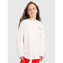 Oversized longsleeve with print for girls 4F 4FJRAW25TLONF589-11S
