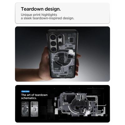 8. Spigen Ultra Hybrid Mag MagSafe Case for Samsung Galaxy S26 Ultra Zero One - Clear Black