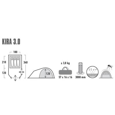 12. High Peak Kira 3 Tent 10370