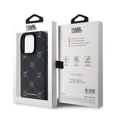 5. Karl Lagerfeld Magsafe Karl Head Case for iPhone 15 Pro Max - Black