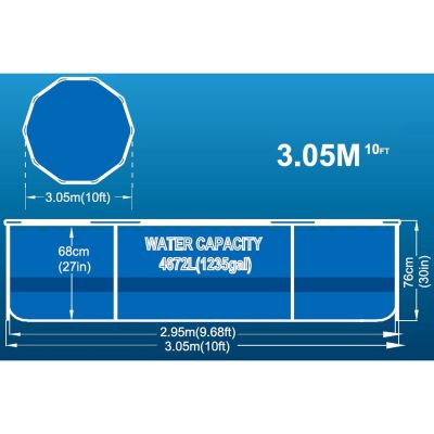 15. OVAL FRAME POOL 305X76CM ULTRA STRONG 12015V63