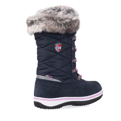 3. Trollkids Girls Holmenkollen Snow Boots for girls, navy blue (171-114)