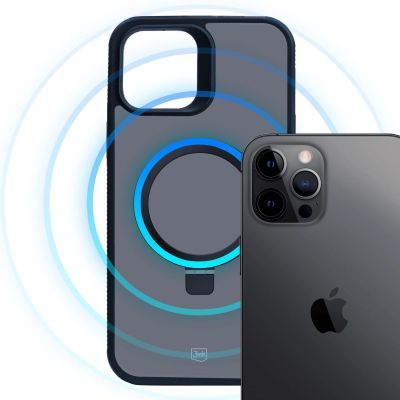 4. 3mk Smoke Case Mag&Stand for Apple iPhone 12 pro max - black