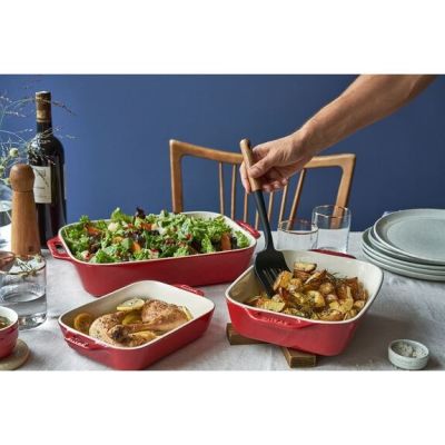 2. Set of 3 rectangular ceramic dishes STAUB 40508-171-0 - red