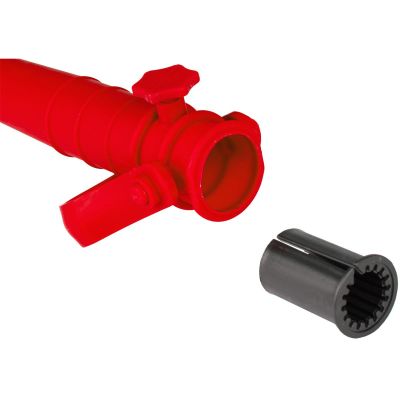 5. RED PLASTIC UMBRELLA MOUNTING BASE, SCREW-IN