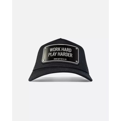 2. JOHN HATTER & CO WORK HARD PLAY HARDER BLACK 1-1073-U00