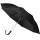 3. Compact semi-automatic umbrella with curved handle, black SEMI LINE