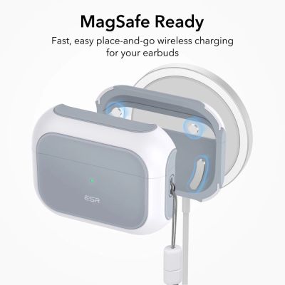 3. ESR Orbit Halolock with MagSafe for Apple AirPods Pro 1 / 2 - White