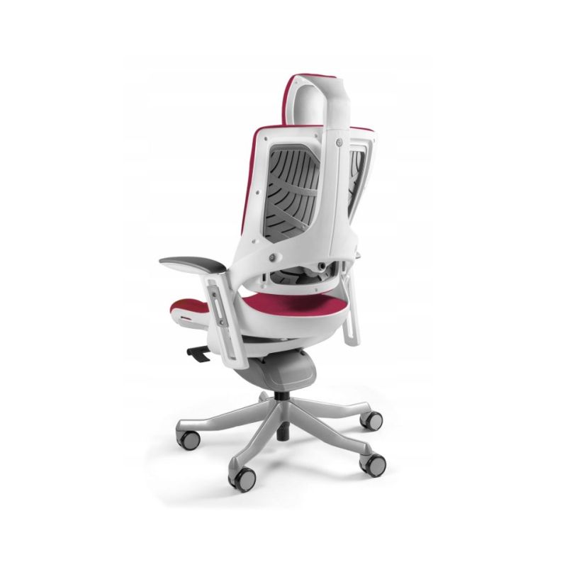 2. Wau 2 BL402 office chair, deep red/white fabric