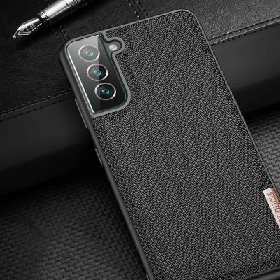 12. Dux Ducis Fino case is made of nylon material for Samsung Galaxy S22 + (S22 Plus) blue