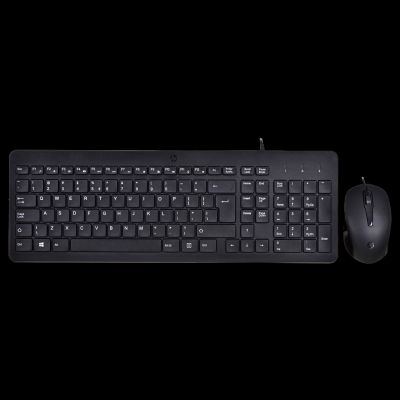 HP 150 Wired Mouse and Keyboard Set, Wired Black 240J7AA