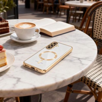 4. Tech-Protect MagFlex MagSafe Case for Samsung Galaxy A57 5G - Transparent Gold