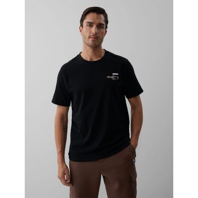 Men's regular printed T-shirt 4F 4FKAW26TTSHM4477-20S
