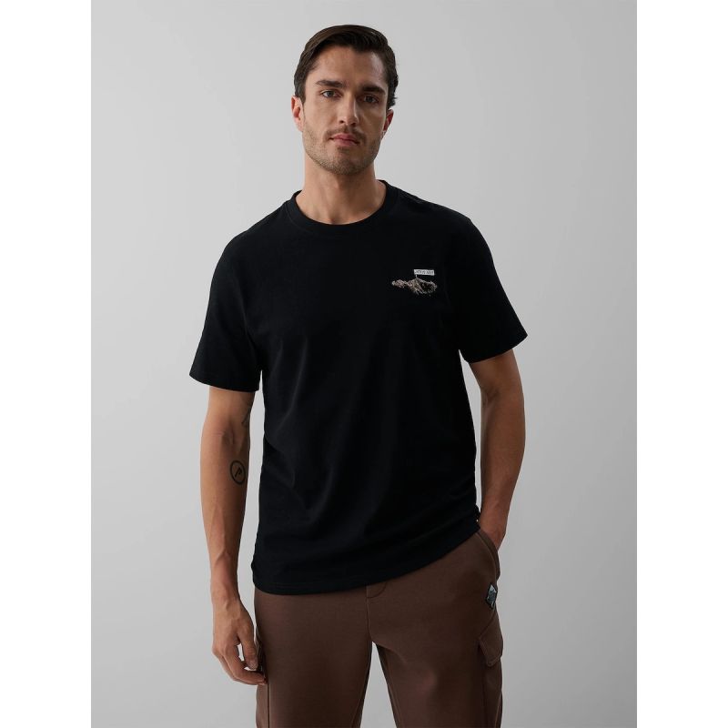 Men's regular printed T-shirt 4F 4FKAW26TTSHM4477-20S